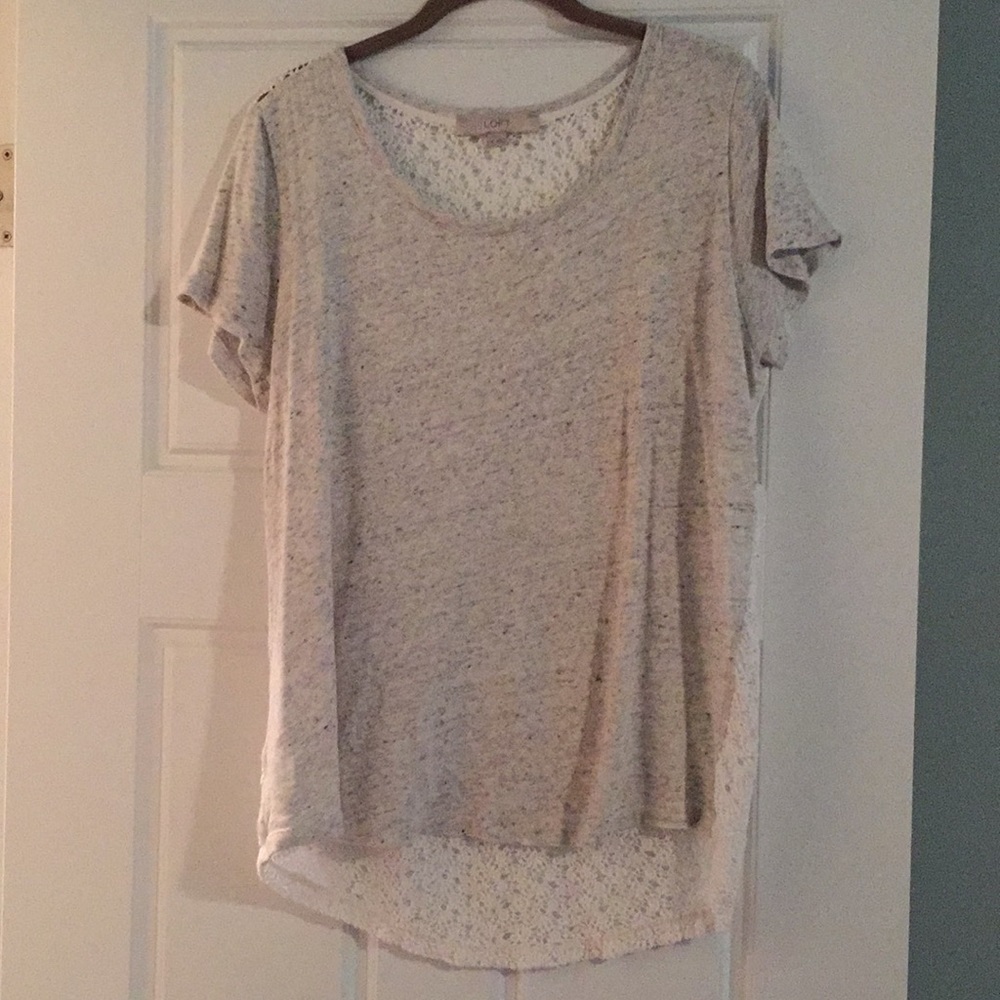 Medium Loft Top with embroidered lace back